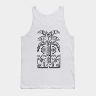 Abstract Palm tree Lines and Shapes Tank Top